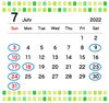7月の定休日「7月の定休日」