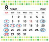 8月の定休日「8月の定休日」