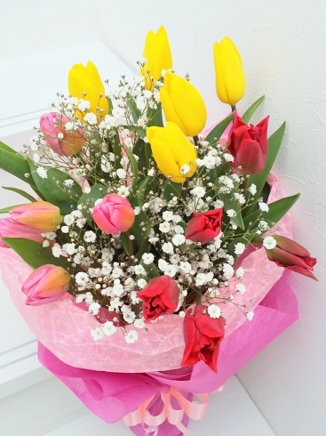 退職用花束「退職される方への花束。　【札幌市北区太平のお花屋さん　花だより】」