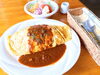 「魚沼市のカフェレストラントライアングルでオムライスランチ」