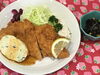 「本日のAランチは　チキンカツと豆腐ハンバーグ」