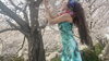 桜の下で「春ですね♡4月5日からフラダンス新クラススタート❣️ぜひこの機会に❣️Luana hula studioフラダンス教室、チェアヨガ教室、橿原市」