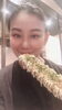 串に刺さっているので食べやすさもGOOD☆「串に刺さった長方形のかわいいお好み焼き♪ 懐かしいお味♪棒付きなので食べやすく手軽です。{柴又駅近♪葛飾散歩♪昼飲み♪映える喫茶♪レトロ♪食べ歩き最高♪子連れok♪ランチ♪お持ち帰り♪テラス席♪｝」