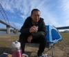 コーヒーを淹れる「枚方淀川河川公園にてソロ•デイキャンプやってみた♪」