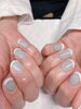 「ミントグリーンの白フレンチネイル【札幌市南区川沿ネイルサロン nail salon  Rubino】」