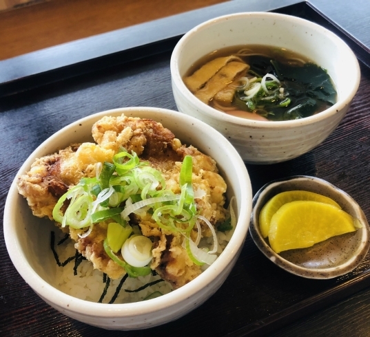 「鶏天丼セット」