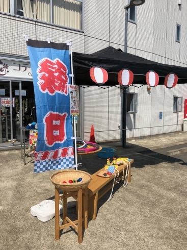 イベント会場「こども縁日開催しまーす！ご来店お待ちしてまーす(^^♪」