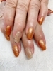 オレンジ系ネイル【札幌市南区川沿 ネイルサロン nail salon