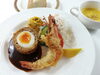 スコッチエッグ＆エビフリット「   ○・。＊　週替わりアザレアランチ　＊。・○」