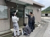 設置中！「緑のカーテン設置しました。」
