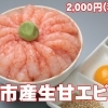 余市産生甘エビ丼