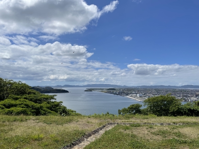 城山から中海を望む「城山に登りました」