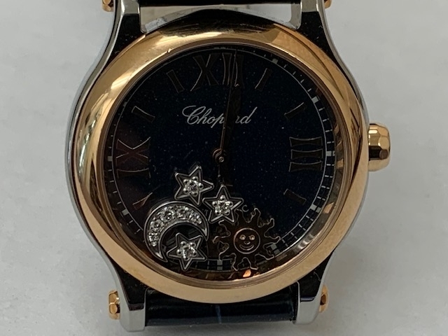 ショパール　腕時計　高価買取　アンティークも大歓迎「ショパール　Chopard　8573　ハッピースポーツ　腕時計　高価買取りさせて頂きました。　安心の現金買取　貴金属「買取りと査定」は「チケット大黒屋」金町北口店」