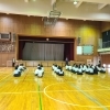 葛飾区内中学校にて避難所開設