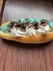 チョコミントこっぺにバニラソフト「チョコミントこっぺにソフトはさめませんか？」