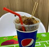 大人気の「コンボ」「片手でジュースとたこ焼が食べられる器付の「コンビ」が大人気！　フォレオ店」