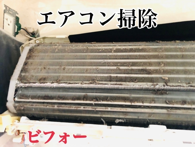 ほこりがーー！！！「エアコン掃除【松本市の便利屋　お困り事はご相談ください】」