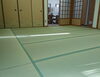 東介護棟の17畳の広間。「長島愛生園の広間の表替えをさせていただきました。」