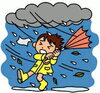 「永塾　台風ですって」