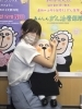 健康だより担当の佐藤さんとセイメエ君(^^♪「♡健康だより♡テーマは『がんの基礎知識』について　」