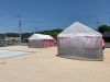 東広島市西条町吉行　新しい宅地での地鎮祭「東広島市西条町吉行　新しい宅地での地鎮祭の設営でございます！！　ここは並びで2件設営！　レンタルほり　」