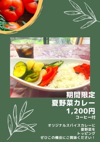夏野菜カレー「夏限定メニュー　西八王子のラーメン屋麺楽です！」