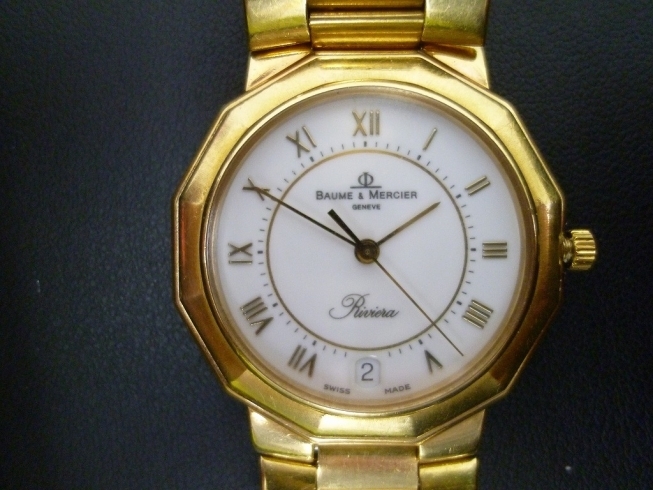ボーム＆メルシエの腕時計「またも登場！　金無垢の時計♪　買取専門 金のクマ 沼津店」