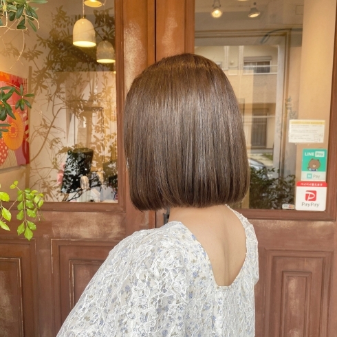 伊丹 美容室 dot.hair トリートメント「まとまりやすい内巻きボブ　伊丹美容室」