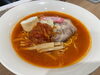 トマト塩ラーメンです。「蒸し暑い」
