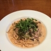 明太子ときのこのクリームパスタ