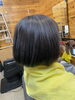 アイロン操作後　　　癖を伸ばして　丸みを「縮毛矯正　アルテマストレート」