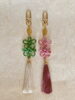 体験作品：「菊結び」と「几帳結び」のバッグチャーム「【体験】【親子】【手づくり】知光薫（チコウカオル）の結びｄｅ素敵なアクセサリー作り【バッグチャーム】【紐結び】【和】」