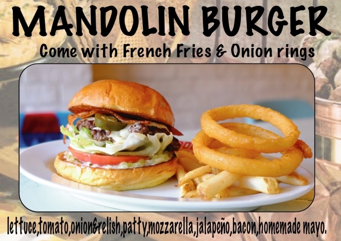 「大人のための贅沢バーガー
Mandolin Burger」