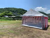 東広島市安芸津町での地鎮祭の会場「東広島市安芸津町で、地鎮祭の会場を設営してきました！久々に「海」見ました～！！【レンタルほり　地鎮祭　テント　各種祭事　行事　お祭り　各種イベント設営　模擬店　屋台　機材　レンタル】」