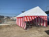 東広島市西条町下見　地鎮祭の会場設営「東広島市西条町下見　地鎮祭の会場設営を行いました。【レンタルほり　地鎮祭　テント　各種祭事　行事　お祭り　各種イベント設営　模擬店　屋台　機材　レンタル】」