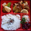 「明日の日替り弁当はアサリご飯とかき揚げ」