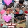 ママへ(⋈◍＞◡＜◍)。✧♡「せいさく頑張りました(≧◇≦)」