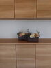 玄関には茶色のフラワーベースで。「住宅展示場」