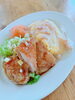 鶏の唐揚げ甘酢と塩味カニ玉「9/13 Today’s Special 」