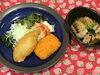 「本日のAランチは　海鮮フライと肉じゃが」