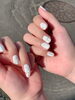 「ホワイト&ラメライン【札幌市南区川沿　nail salon Rubino】」