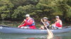 家族でまったり。「朝靄の水上カヌー」