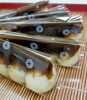 ほうじ茶団子で〜す「こぉ〜いほうじ茶あんの串団子です」
