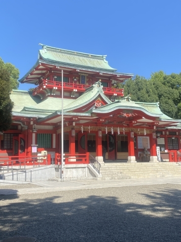 神社「神社イメージBARの役割といたしまして、皆様の運氣上昇祈念にて代表して参拝しております。」