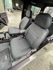 黒革調シートカバー「廃車にしていたジムニー     内装変更　シートカバー　ステアリング交換　MOMOステ」