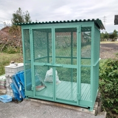 大垣市内で、ゴミ収集ボックスの修繕を行いました。