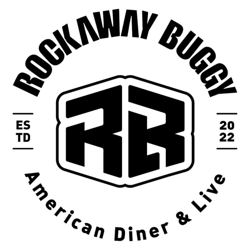 ロゴ「新店舗ROCKAWAY BUGGY12月OPEN！！」