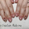 薬指だけこっそりレオパードネイル【札幌市南区川沿 ネイルサロン nailsalon Rubino】