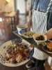ランチは前菜　デザート　ドリンク付き「期間限定メニュービビンバ丼」