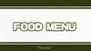 「Food Menu」